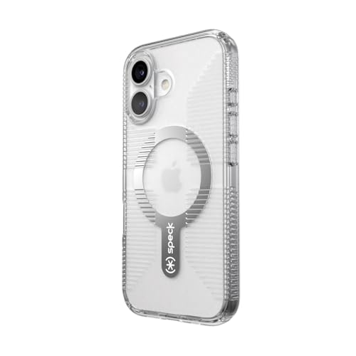 Image of Speck Clear iPhone 16 Case - Slim Phone Case - MagSafe - GemShell - Crystal Clear