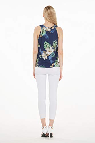 Image of Matchable Family Hawaiian Luau Men Women Girl Boy Clothes in Pineapple Garden Navy