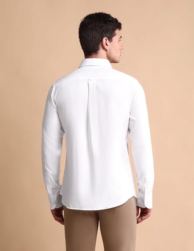 Image of U.S. Polo ASSN. Solid Tailored Fit Cotton Shirts for Men - Full Sleeve Mens Casual Shirts