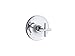 KOHLER TS14423-3-CP Purist(R) Rite-Temp(R) valve trim with cross handle