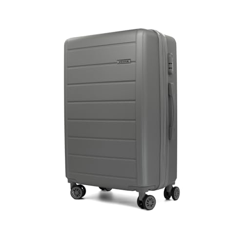 VOYAN Maleta Grande 23kg SDR Gris 68x46x28 Expandible, Maleta de Viaje para Facturar, Trolley Rigido ABS Ligero, 4 Ruedas 360°, Maleta Familiar Resistente con Cerradura de Seguridad VOYAN Maleta Grande 23kg SDR Gris 68x46x28 Expandible, Maleta de Viaje para Facturar, Trolley Rigido ABS Ligero, 4 Ruedas 360°, Maleta Familiar Resistente con Cerradura de Seguridad