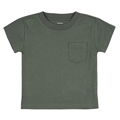 Gerber Baby Boys' 3-Pack Short Sleeve Pocket Tees, Green Camo, 18 Months #TOP27