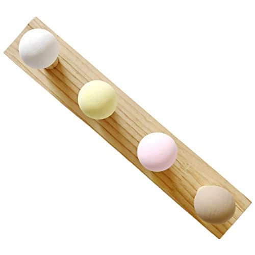 ABOOFAN Wooden Wall Mounted Coat Rack Heavy Duty Hanger for Clothes Hats and Jackets Stylish Macaron Color Hook Space Saving Home Storage