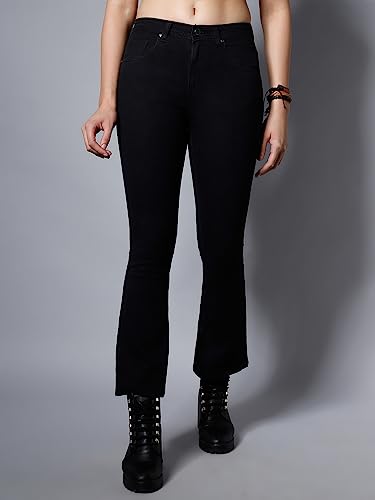 Image of HIGH STAR Women High Rise Bootcut High-Rise Clean Look Stretchable Jeans