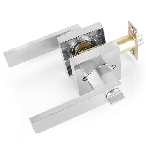 ANNFUZ Entry Door Handle Lock with Keys,Interior Front Door Lever Set with Turn-Thumb Locking,Not Keyed Alike Reversible Door Knob for Right Left Side,for Entrance,Bedrooms,Bathroom,Brushed Nickel by ANNFUZ - Image 7