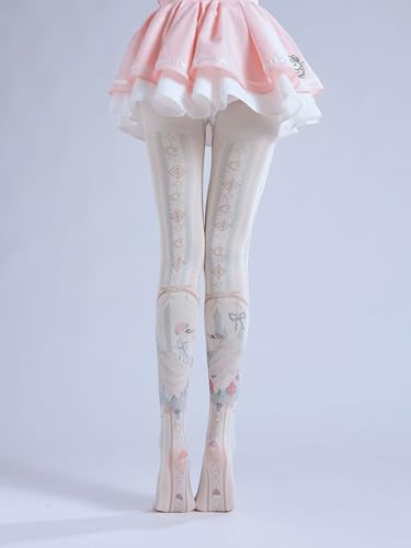 Image of Sahabowi Women's Sheer Tights, Digital Print Designs Stockings