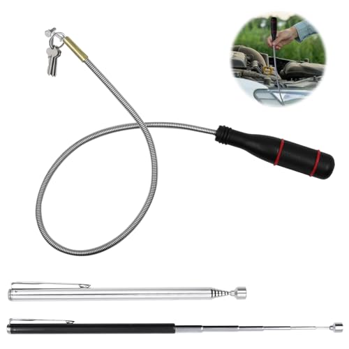 Vibelite, Strumento Telescopico Magnetico Per Recuperare Oggetti, Con 3 LED, Flessibile Ed Estendibile - Foto 10