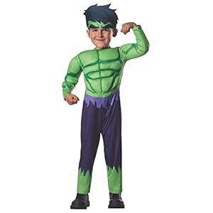 Avengers – Disfraz de Hulk Deluxe para niños, infantil talla 1-2 años (Rubies 620016-T)