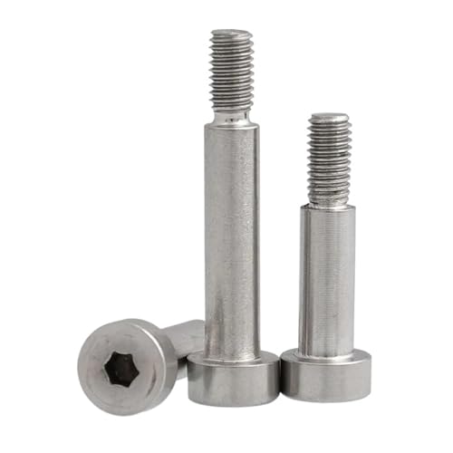 Tornillo de Hombro con tapón Hexagonal de Acero Inoxidable 304(45mm,D10xM8 (2Pcs))