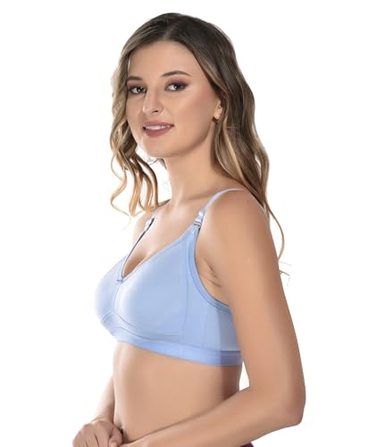 Image of Viral Girl Women's Wire-Free Cotton Hosiery Bra | Non-Padded, Full Coverage, Adjustable Straps | Soft Comfortable Innerwear with Hook & Eye Closure for Everyday Use