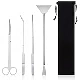 ZHOUSTOU 4 en 1 Aquarium Aquascaping Kit Outils D'Aquarium en Acier...