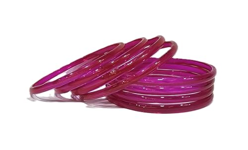 Image of Colorful Jelly Bangles Set of 8 - Transparent Candy Color Stackable Bracelets, Lightweight Fashion Accessories for Women & Girls
