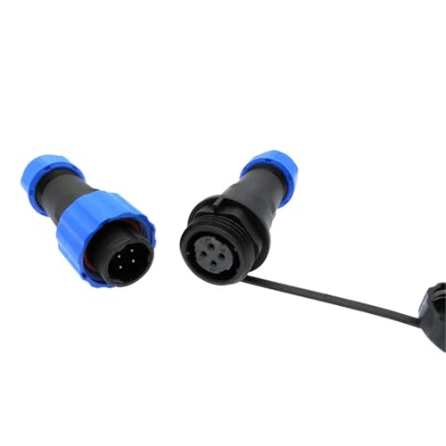 Conector SP16 IP68 de 6 pines con enchufe y cable aéreo cuadrado 7