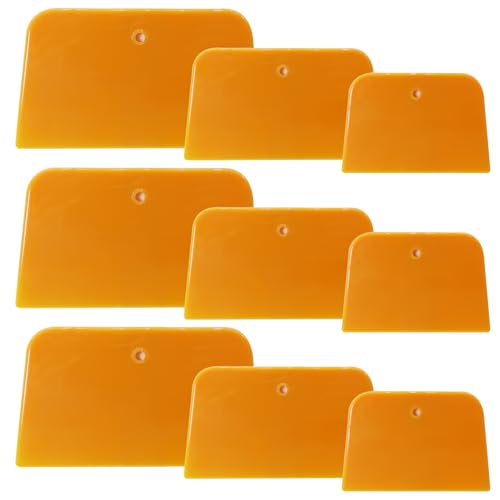 Wulitaotao Body Filler Spreaders, Plastic Spreader,4, 5, 6 Inch Reusable Automotive Body Fillers Hard for Applying Fillers, Putties, Glazes, Caulks and Paint (9)