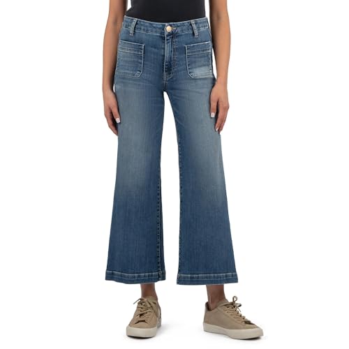 KUT from the Kloth Meg Mid-Rise Fab Ab Wide Leg in Movement