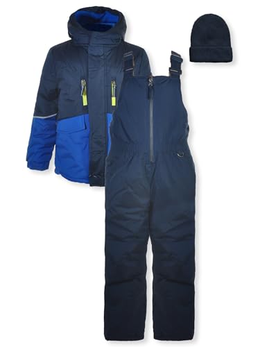Boys' 2-Piece Snowsuit Jacket Set Outfit - dark navy, 6