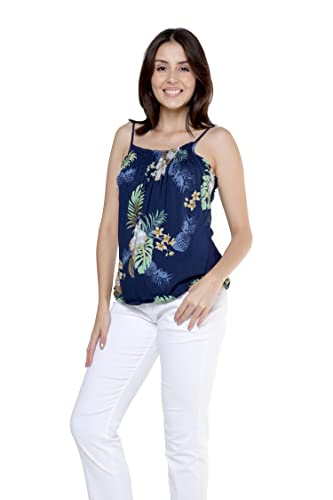 Image of Matchable Family Hawaiian Luau Men Women Girl Boy Clothes in Pineapple Garden Navy