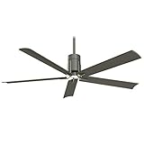 Minka-Aire F684L-GI/BN Clean 60 Inch Ceiling Fan with Integrated 10W LED Light and DC Motor in Grey...