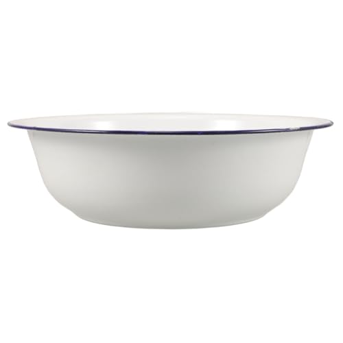 Bassine émaillée vintage pour pédicure et lavage domestique grand format