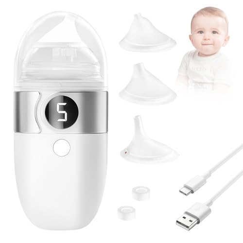 HyAdierTech Nasensauger Baby Elektrisch, Nasensauger Staubsauger mit 5 Saugstarken, 3 Silikon Duse, wiederaufladbarer, Nasal Aspirator mit Musik Beruhigender Funktion für Kleinkinder