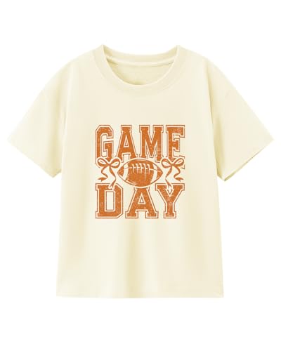 Toddler Football Shirt Boys Girls Game Day T-Shirt Kids Baseball Tee Cute Cotton Clothes Short Sleeve Tops 2T-8 Years