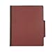 10 Letter Size Red Classification Folders - 1 Divider - 2 Inch Tyvek Expansions - Durable 2 Prongs Designed to Organize Standard Medical Files, Office Reports - Letter Size, Red Brick Color, 10 Pack