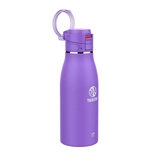 Image of Takeya Traveler Leak-Proof Coffee Mug - Travel Coffee Mug with Carrying Loop - Insulated Drinkware for Everyday Use - Durable & Portable Mug with Spill-Proof Design - 17 oz, Nitro Purple
