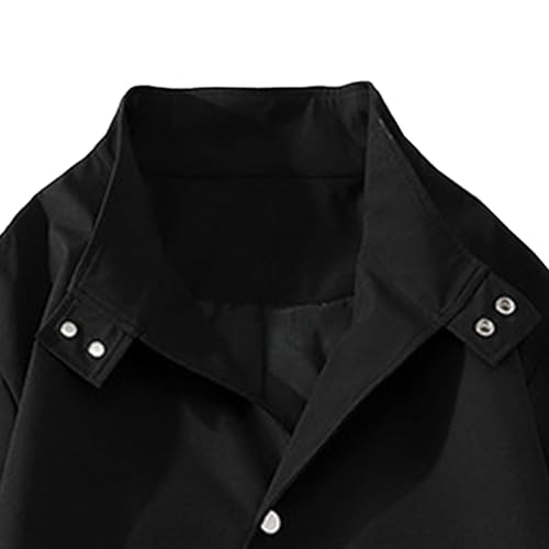 Mens Stylish Lightweight Windbreaker Overcoat Casual Fashion Long Trench Coat Single Breasted Long Jacket4