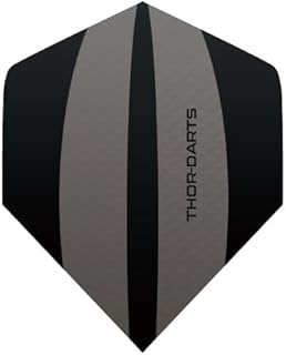 THOR-DARTS Exclusiv-Line: 120 micras F3 Darts Plumas HD-240 gris Dart Flys extra larga duración grosor > 100 micras extra fuerte