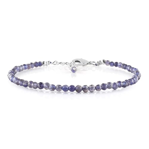 Natural Blue Iolite Gemstone Micro Beads...