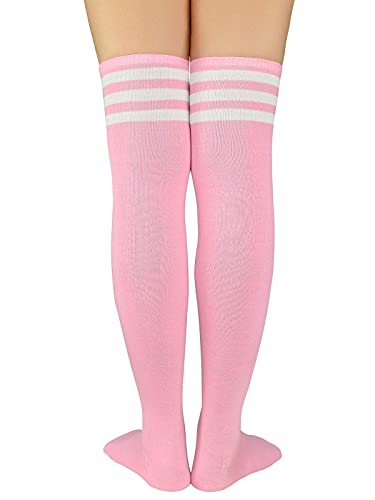 Image of Azue Women Non Slip Thigh High Socks Fashion Tube Stockings above Knee Cosplay Socks