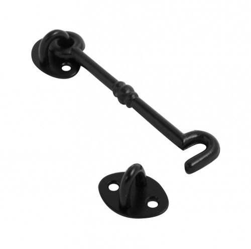Securit, gancio fermaporta in ghisa, nero