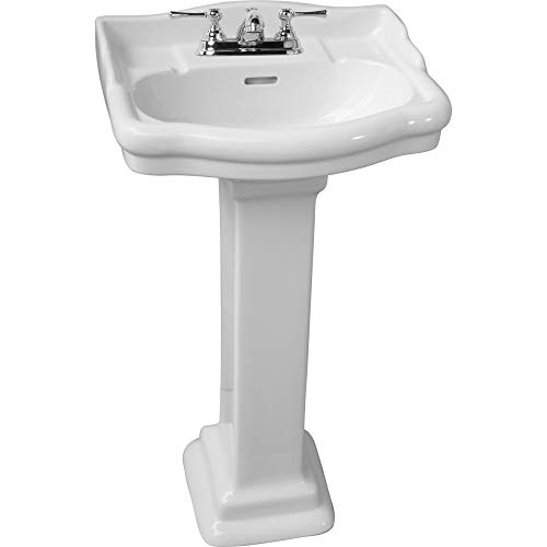 Barclay B3-874Wh Stanford 460 Pedestal Lavatory Sink, White #TOP17