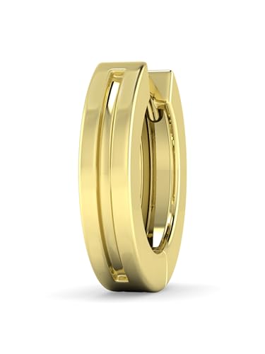 Image of ORIONZ Hoop Earrings for Men & Boys (1 Piece) - 925 Sterling Silver - Gift for Birthday Anniversary - 18k Gold Plated Jewellery - Men Fashion