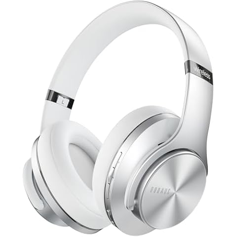 DOQAUS Bluetooth Headphones Over Ear, 90H Playtime, Bluetooth 5.3 Wireless Headphones, 3 EQ Mode, Foldable Hi-Fi Stereo Bass Headphones Wireless, Soft Earpad, Built-in Mic Cover