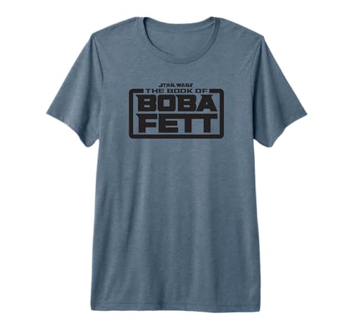 T-shirt Star Wars Boba Fett Logo V-2 Premium fini les imprimés geek qui s'effacent