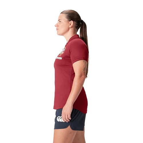 British & Irish Lions Canterbury Women's Official Canterbury Polo Shirt, Red Dahlia, 10 - Image 4