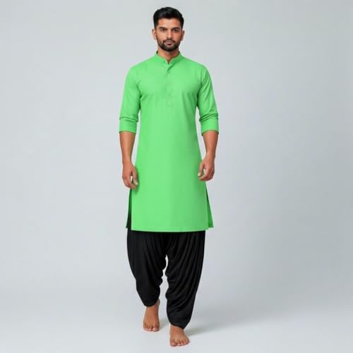 Image of Mens Pure Coton Kurta Dhoti Set | Traditional Ethnic Wear for Festive & Wedding Men's Cotton Kurta with Dhoti Set | Comfortable Ethnic Traditional Outfit Stylish Men's Cotton Kurta Dhoti Set.