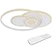 Produktbild INNOVATE LED Ring Deckenlampe dimmbar mit Fernbedienung | Deckenleuchte Wohnzimmer modern | LED ceiling light living room 4 LED rings | LED Deckenleuchte groß xxl | LED Deckenleuchte rund 60 cm weiß