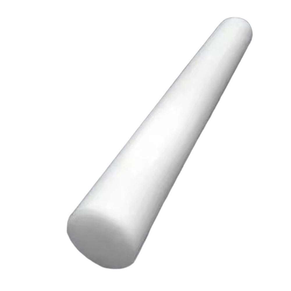 Asta tonda in copolimero acetale 1 pezzo - Barra solida bianca/nera, lunghezza 50/100 cm for attrezzature sportive(White,75x1000mm)
