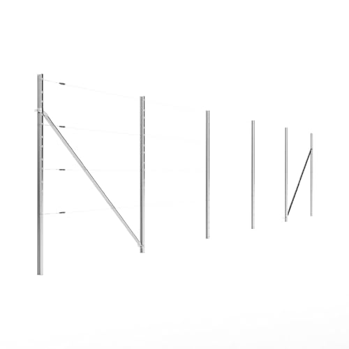 Kiwiri RANKI™ - Enrejado para plantas trepadoras, enrejado estándar de plantación para vino, kiwi, kiwi, rosas, clemátides, frutas enrejadas (5 campos (10 metros))