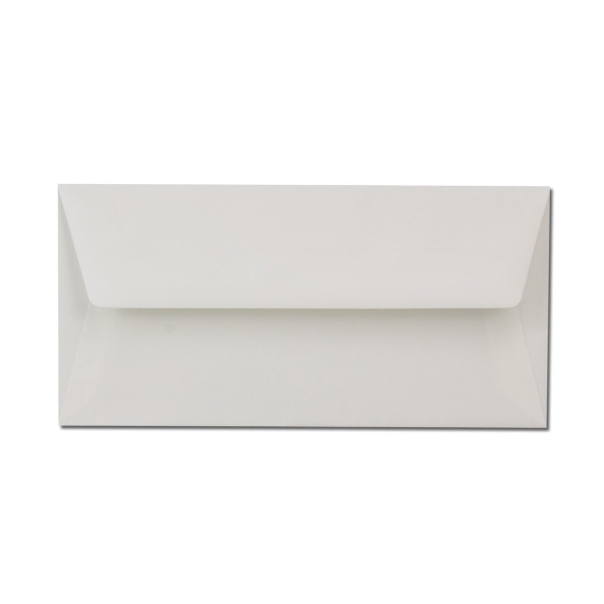 400 Stück ZANDERS GOHRSMÜHLE Feinstpapier Briefumschläge DIN Lang, Weiß | breite Verschlussklappe - Seidenfutter hellgrau - Grammatur: 80 g/m² Nassklebung - 22 x 11 cm