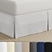 Magic Skirt Tailored Bedskirt, Never Lift Your Mattress, Classic 14” drop length, Pleated Styling, Twin, White