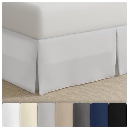 Bed Maker’s Never Lift Your Mattress Wrap Around Bed Skirt, Classic Style, Low Maintenance Wrinkle Resistant Fabric, Traditional 14 Inch Drop Length, Queen, White