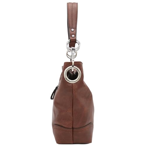 Image of Hobo Shoulder Bag with Big Snap Hook Hardware