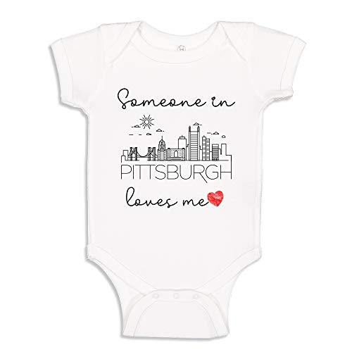 Image of Someone Loves Me in Baby Bodysuit Infant One Piece for U.S. American Cities