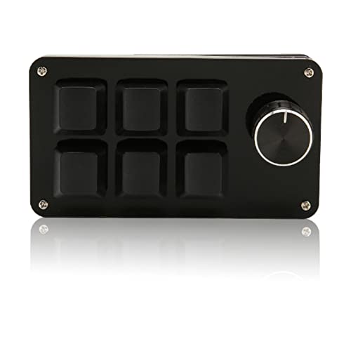Hoopoocolor Mini Clavier À 6 Touches, Clavier Programmable USB Petit et Portable avec Bouton, Rétroéclairage RVB Plug and Play OSU Gaming Keyboard pour Les Médias de Musique de Bureau de Jeu Cover
