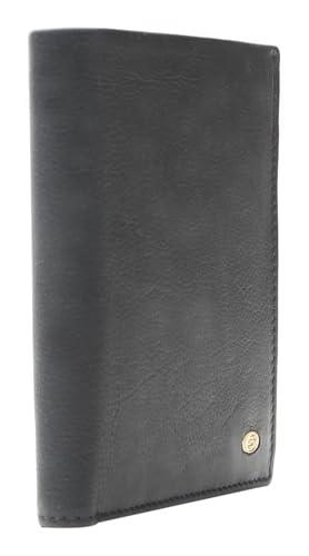 Portrait Wallet Black Esquire Chicago portefeuille vertical en cuir noir
