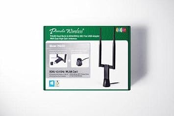 Panda Wireless PAU0D AC1200 Wireless AC USB Adapter w/Dual Antennas - Windows 7/8/10/11/2019/2022, Zorin, MXLinux, Mint, Ubuntu, Fedora, openSUSE, Rocky, Kali Linux and Raspbian