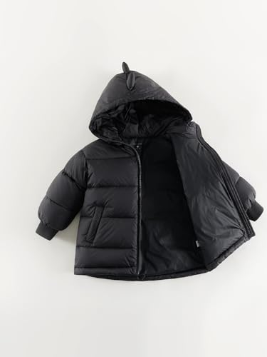 marc & janie Boys Dinosaur Hooded Mid-Length Down Coat Long Sleeve Zip Warm Jacket Outerwear 2409164